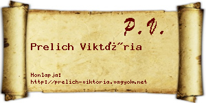 Prelich Viktória névjegykártya